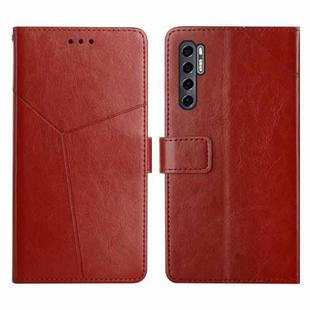 For TCL 20 Pro 5G Y Stitching Horizontal Flip Leather Phone Case(Brown)