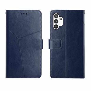 For Samsung Galaxy A13 4G Y Stitching Horizontal Flip Leather Phone Case(Blue)