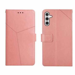 For Samsung Galaxy A13 5G Y Stitching Horizontal Flip Leather Phone Case(Rose Gold)