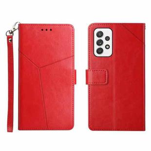 For Samsung Galaxy A33 5G Y Stitching Horizontal Flip Leather Phone Case(Red)