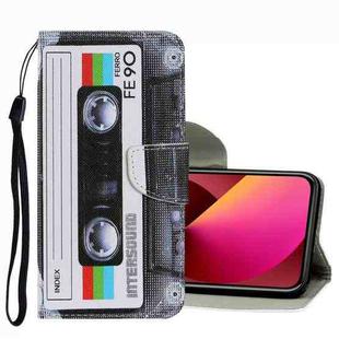 For iPhone 13 Coloured Drawing Pattern Leather Phone Case(Tape)