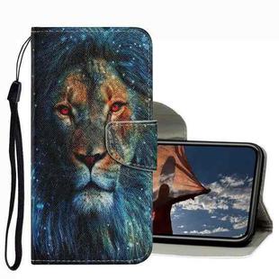 For iPhone 13 Pro Coloured Drawing Pattern Leather Phone Case (Lion)