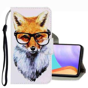 For Samsung Galaxy A53 3D Colored Drawing Leather Phone Case(Fox)