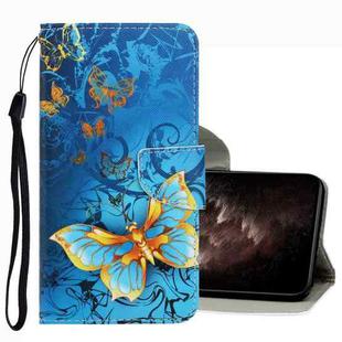 For vivo Y21 3D Colored Drawing Leather Phone Case(Jade Butterfly)
