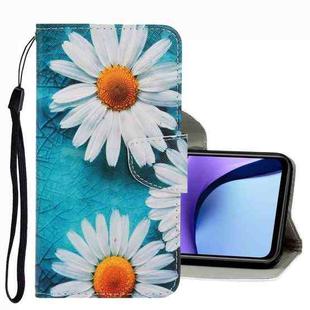 For Xiaomi Redmi Note 9T 3D Colored Drawing Leather Phone Case(Chrysanthemum)