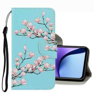 For Xiaomi Redmi Note 9T 3D Colored Drawing Leather Phone Case(Magnolia)