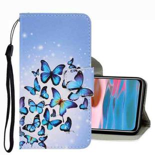 For Xiaomi Redmi Note 10 4G 3D Colored Drawing Leather Phone Case(Multiple Butterflies)