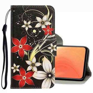 For Xiaomi Mi 10T / 10T Pro 3D Colored Drawing Leather Phone Case(Red Flower)