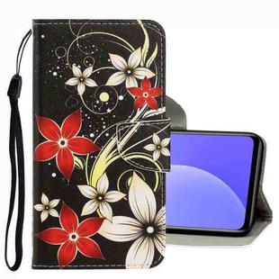 For Xiaomi Mi 10T Lite 3D Colored Drawing Leather Phone Case(Red Flower)