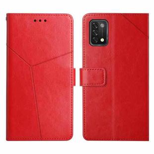 For UMIDIGI A11 Y Stitching Horizontal Flip Leather Phone Case(Red)