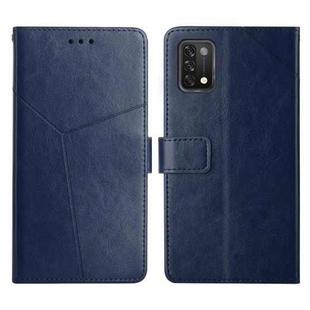 For UMIDIGI A11 Y Stitching Horizontal Flip Leather Phone Case(Blue)