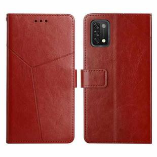 For UMIDIGI A11 Y Stitching Horizontal Flip Leather Phone Case(Brown)