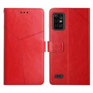 For UMIDIGI Bison Pro Y Stitching Horizontal Flip Leather Phone Case(Red)