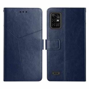 For UMIDIGI Bison Pro Y Stitching Horizontal Flip Leather Phone Case(Blue)