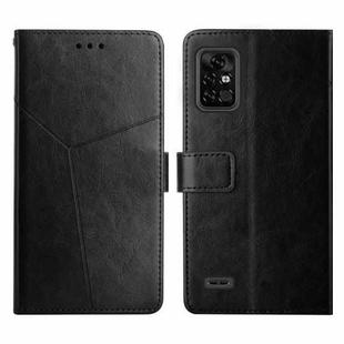 For UMIDIGI Bison Pro Y Stitching Horizontal Flip Leather Phone Case(Black)