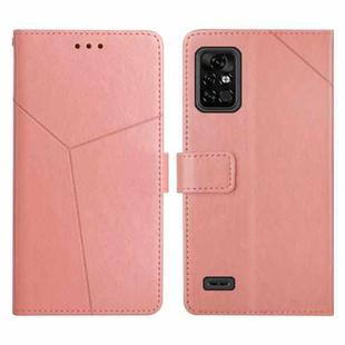 For UMIDIGI Bison Pro Y Stitching Horizontal Flip Leather Phone Case(Rose Gold)