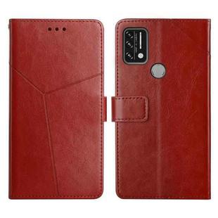 For UMIDIGI A7 Y Stitching Horizontal Flip Leather Phone Case(Brown)