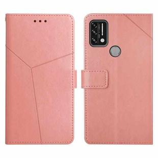 For UMIDIGI A7 Y Stitching Horizontal Flip Leather Phone Case(Rose Gold)