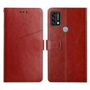 For UMIDIGI A7 Pro Y Stitching Horizontal Flip Leather Phone Case(Brown)