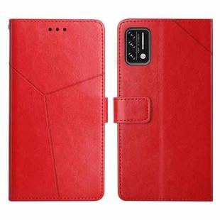 For UMIDIGI A7S Y Stitching Horizontal Flip Leather Phone Case(Red)