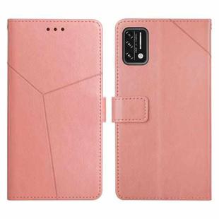 For UMIDIGI A7S Y Stitching Horizontal Flip Leather Phone Case(Rose Gold)