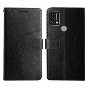 For UMIDIGI A9 Y Stitching Horizontal Flip Leather Phone Case(Black)