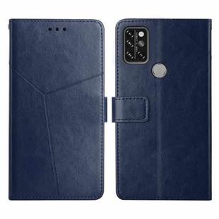 For UMIDIGI A9 Pro Y Stitching Horizontal Flip Leather Phone Case(Blue)