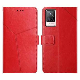 For vivo S9 Y Stitching Horizontal Flip Leather Phone Case(Red)