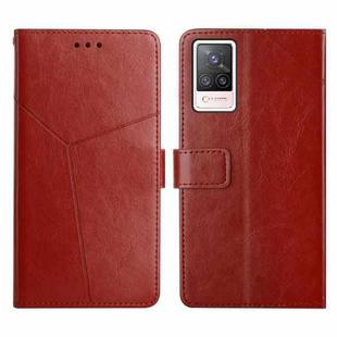 For vivo S9 Y Stitching Horizontal Flip Leather Phone Case(Brown)