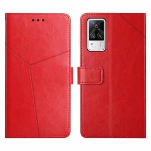 For vivo S9e Y Stitching Horizontal Flip Leather Phone Case(Red)