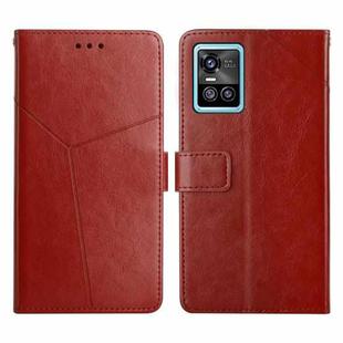 For vivo S10 / S10 Pro Y Stitching Horizontal Flip Leather Phone Case(Brown)