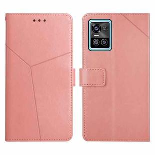 For vivo S10 / S10 Pro Y Stitching Horizontal Flip Leather Phone Case(Rose Gold)