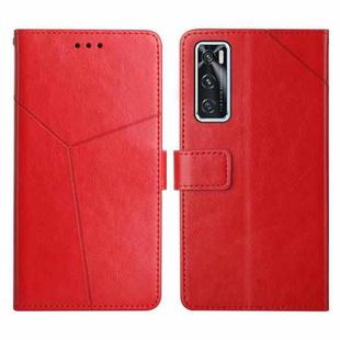 For vivo V20 SE / Y70 Y Stitching Horizontal Flip Leather Phone Case(Red)