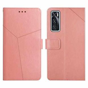 For vivo V20 SE / Y70 Y Stitching Horizontal Flip Leather Phone Case(Rose Gold)