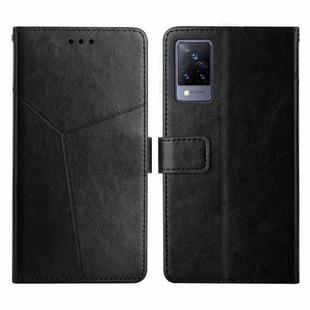 For vivo V21 5G Y Stitching Horizontal Flip Leather Phone Case(Black)