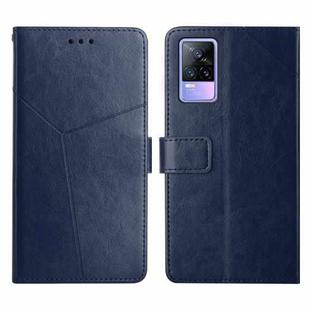 For vivo V21e / Y73 2021 Y Stitching Horizontal Flip Leather Phone Case(Blue)