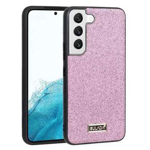 For Samsung Galaxy S22 5G SULADA Shockproof TPU + Handmade Leather Phone Case(Purple)