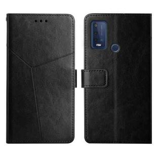 For Wiko Power U30 Y Stitching Horizontal Flip Leather Phone Case(Black)
