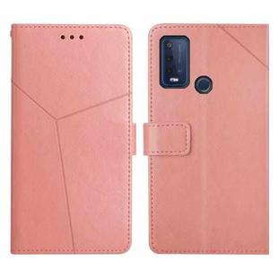 For Wiko Power U30 Y Stitching Horizontal Flip Leather Phone Case(Rose Gold)