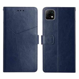 For Wiko T3 Y Stitching Horizontal Flip Leather Phone Case(Blue)