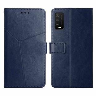 For Wiko Power U10 / U20 Y Stitching Horizontal Flip Leather Phone Case(Blue)
