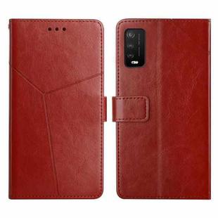 For Wiko Power U10 / U20 Y Stitching Horizontal Flip Leather Phone Case(Brown)