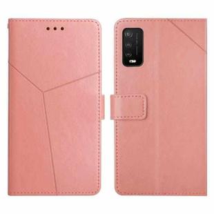 For Wiko Power U10 / U20 Y Stitching Horizontal Flip Leather Phone Case(Rose Gold)