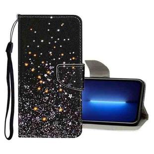 For iPhone 13 Pro Max Colored Drawing Pattern Flip Leather Case (Five-pointed Star)