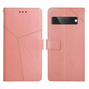 For Google Pixel 7 Y Stitching Horizontal Flip Leather Phone Case(Rose Gold)