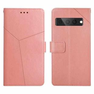 For Google Pixel 7 Pro Y Stitching Horizontal Flip Leather Phone Case(Rose Gold)