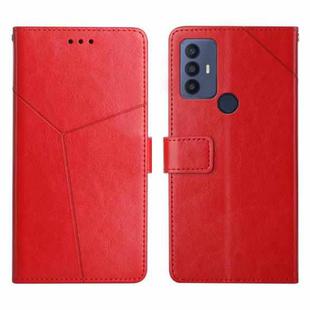 For Sharp Aquos V6 / V6 Plus Y Stitching Horizontal Flip Leather Phone Case(Red)