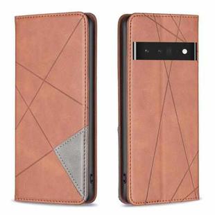 For Google Pixel 7 Pro 5G Prismatic Invisible Magnetic Leather Phone Case(Brown)