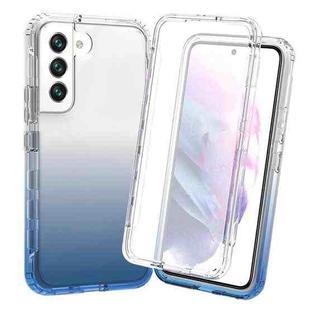 For Samsung Galaxy S22 5G Full Body Shockproof Clear Gradient Phone Case(Blue)