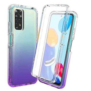 For Xiaomi Redmi Note 11 Global Full Body Shockproof Clear Gradient Phone Case(Purple)